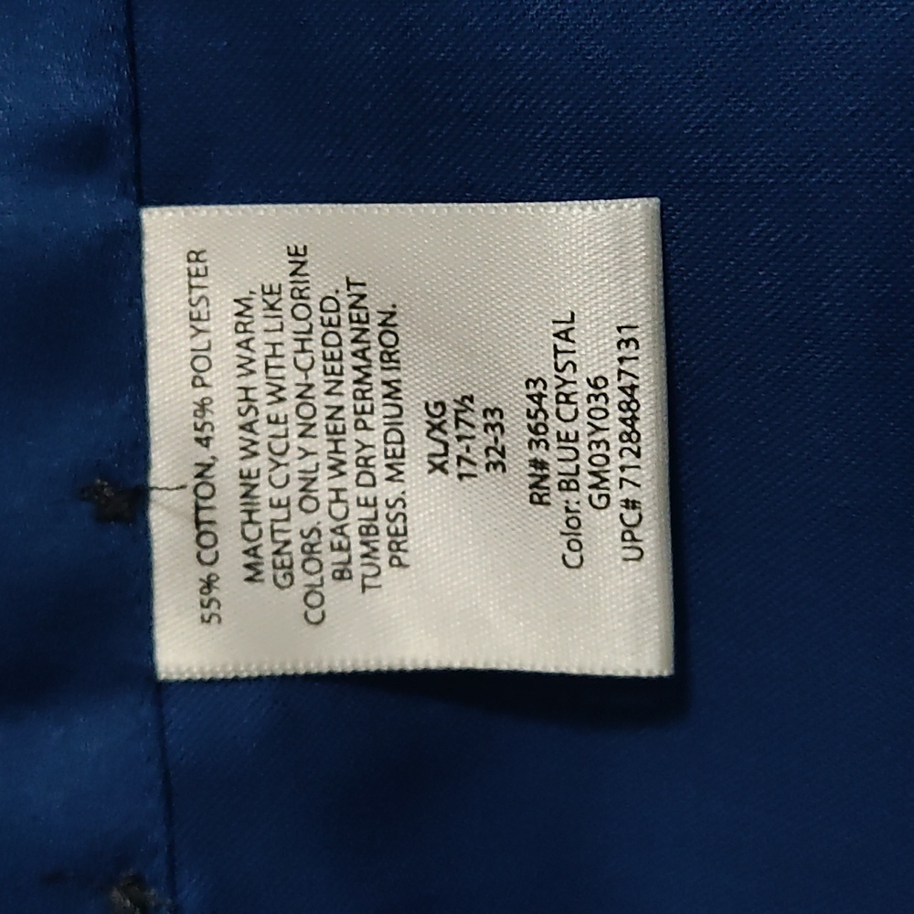 Mens George Blue Silky/Satin like Shirt - Picture 5 of 5